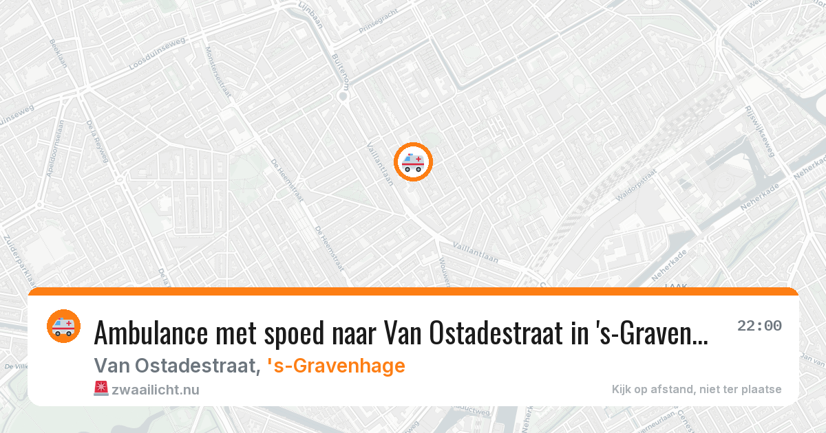 Ambulance met spoed naar Van Ostadestraat in 's-Gravenhage — 15 jul 2026