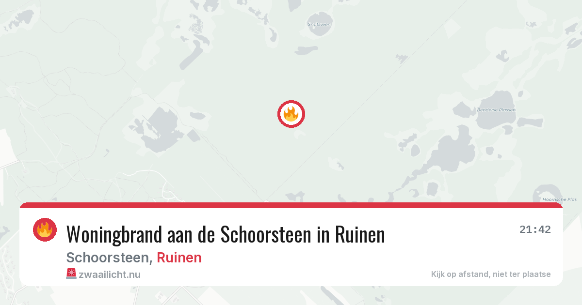 Woningbrand aan de Schoorsteen in Ruinen — 13 feb 2026