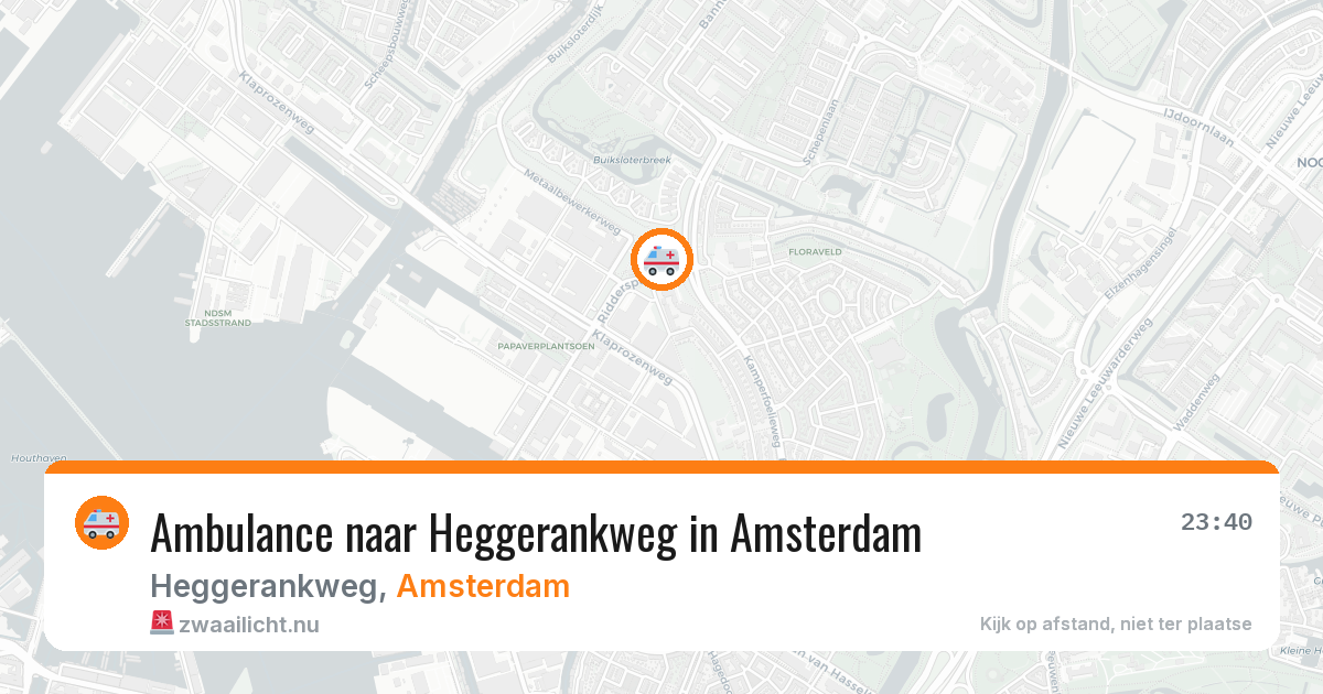Ambulance naar Heggerankweg in Amsterdam — 11 jul 2026