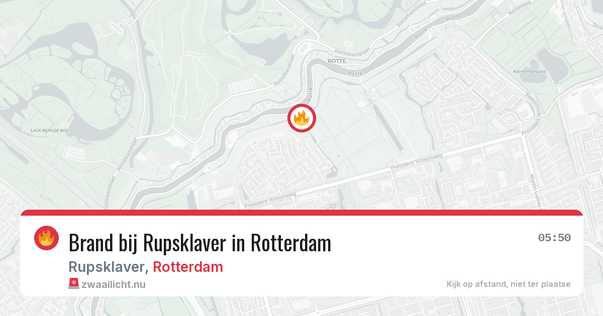 Brand bij Rupsklaver in Rotterdam — 7 mei 2026