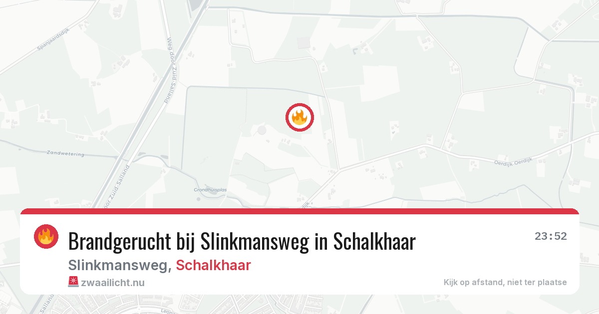 Brandgerucht bij Slinkmansweg in Schalkhaar — 11 apr 2026