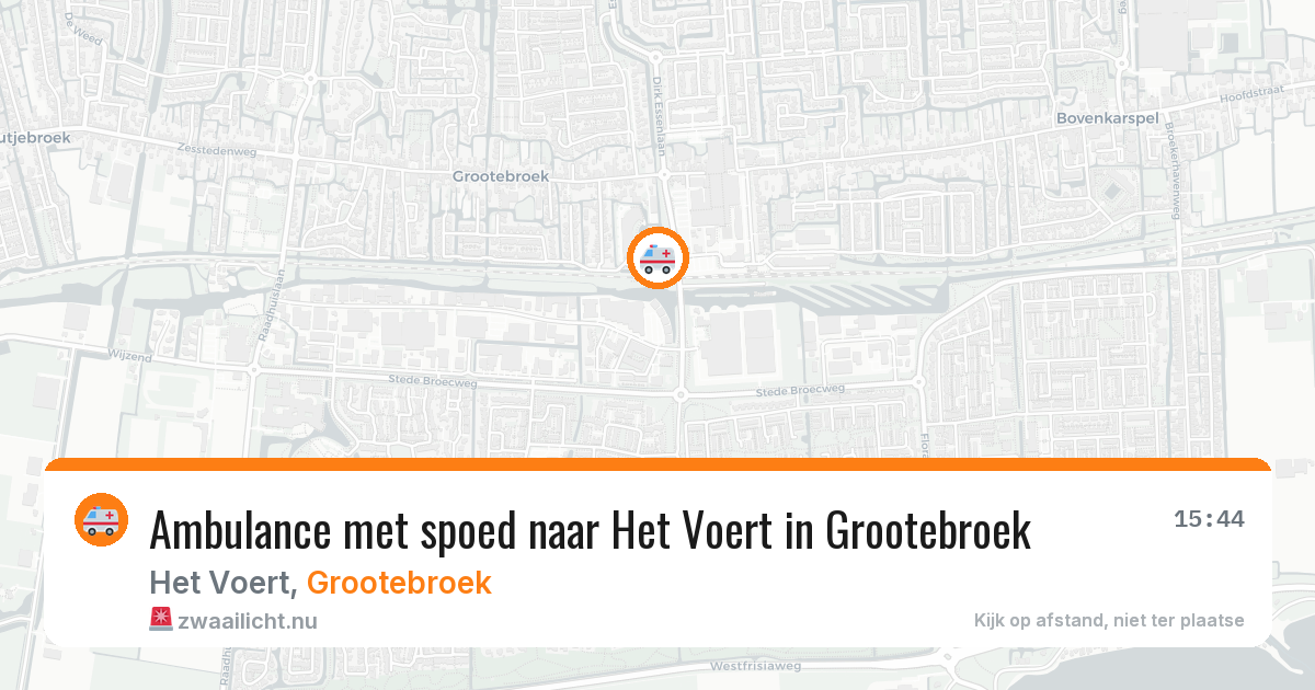 Ambulance met spoed naar Het Voert in Grootebroek — 9 apr 2026