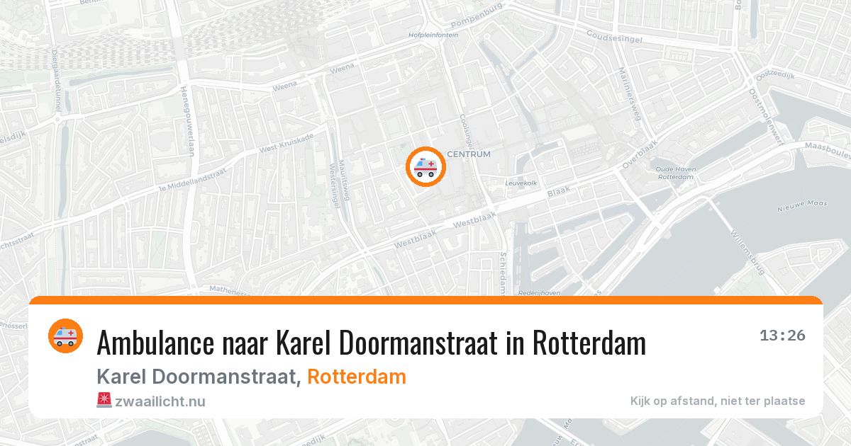Ambulance naar Karel Doormanstraat in Rotterdam — 2 jun 2026