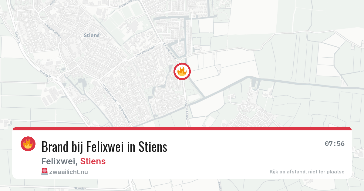 Brand bij Felixwei in Stiens — 10 apr 2026