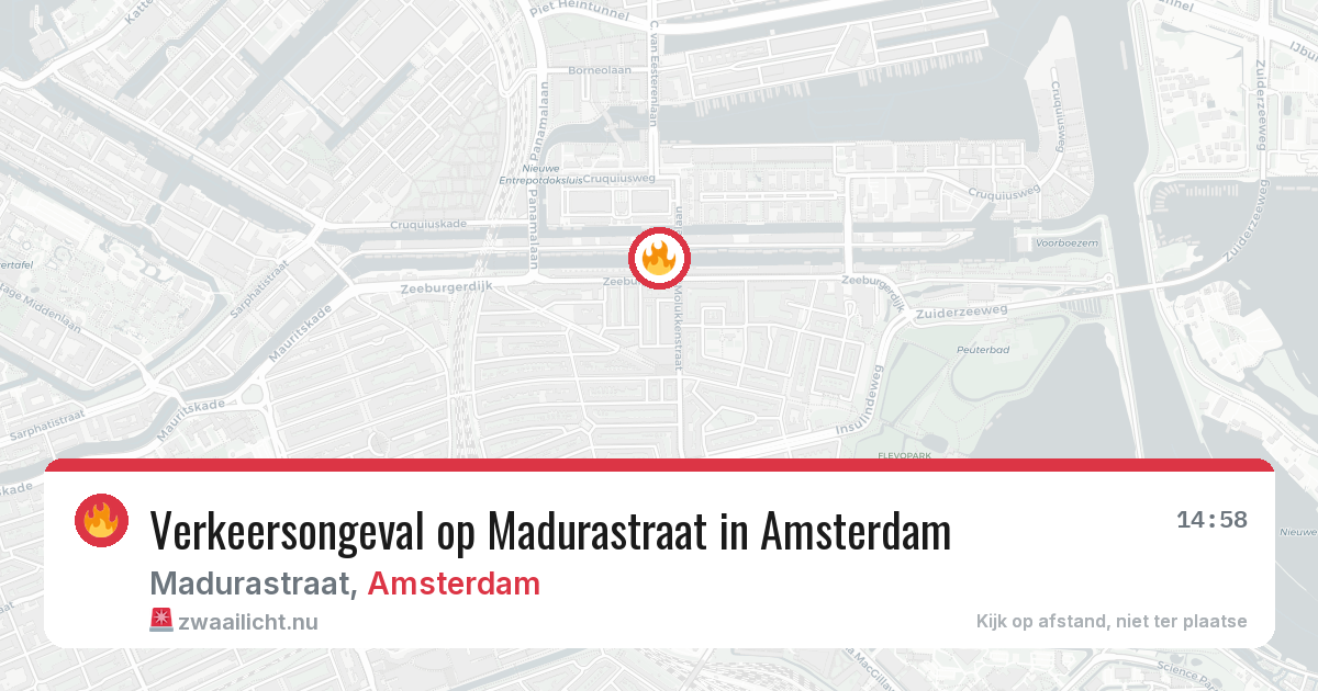 Verkeersongeval op Madurastraat in Amsterdam — 29 mei 2026