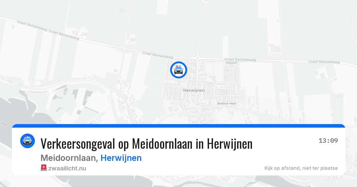 Verkeersongeval op Meidoornlaan in Herwijnen — 25 jan 2026