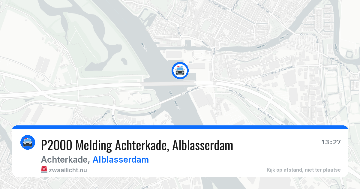 P2000 Melding Achterkade, Alblasserdam — 24 jul 2026