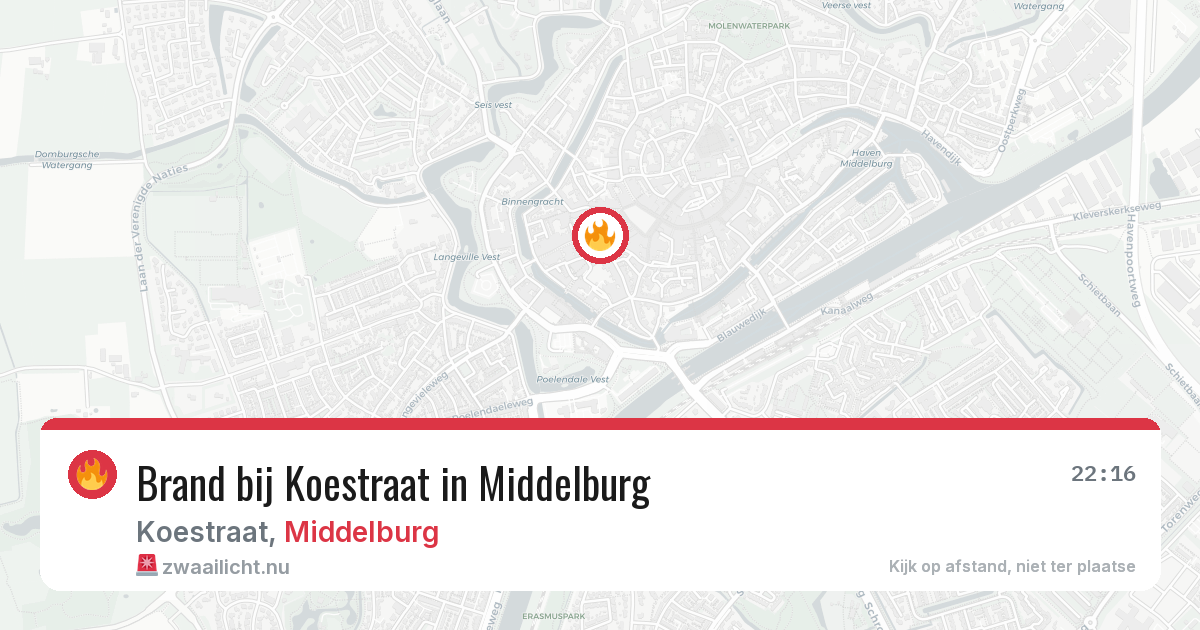 Brand bij Koestraat in Middelburg — 23 apr 2026