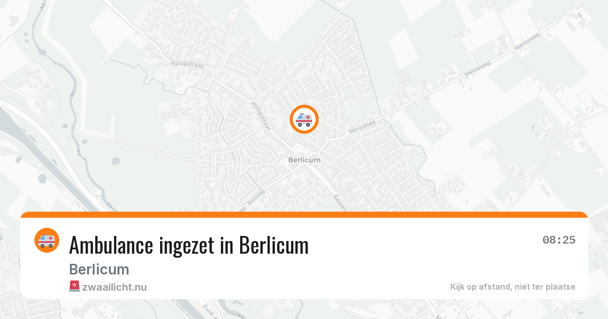 Ambulance ingezet in Berlicum — 9 jul 2026