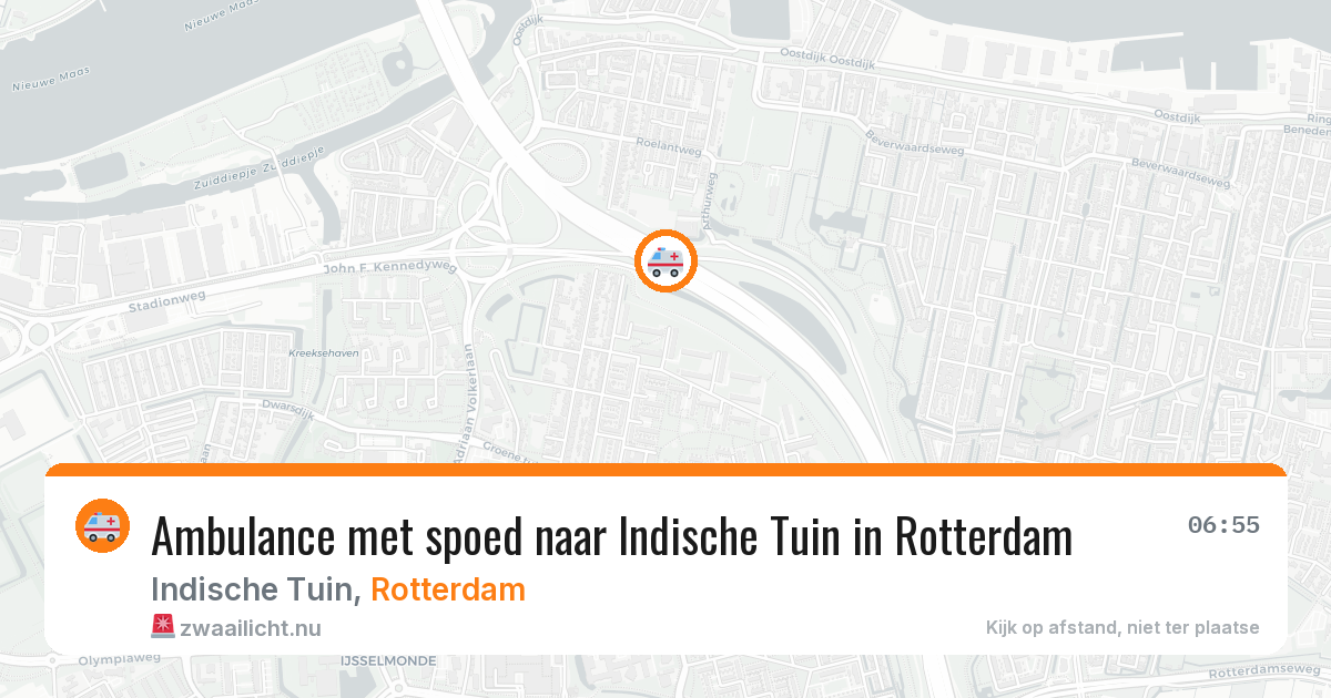 Ambulance met spoed naar Indische Tuin in Rotterdam — 20 jul 2026