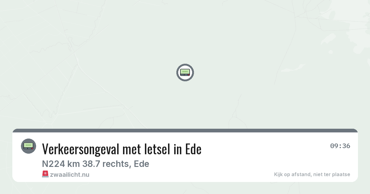 Verkeersongeval met letsel in Ede — 24 jul 2026
