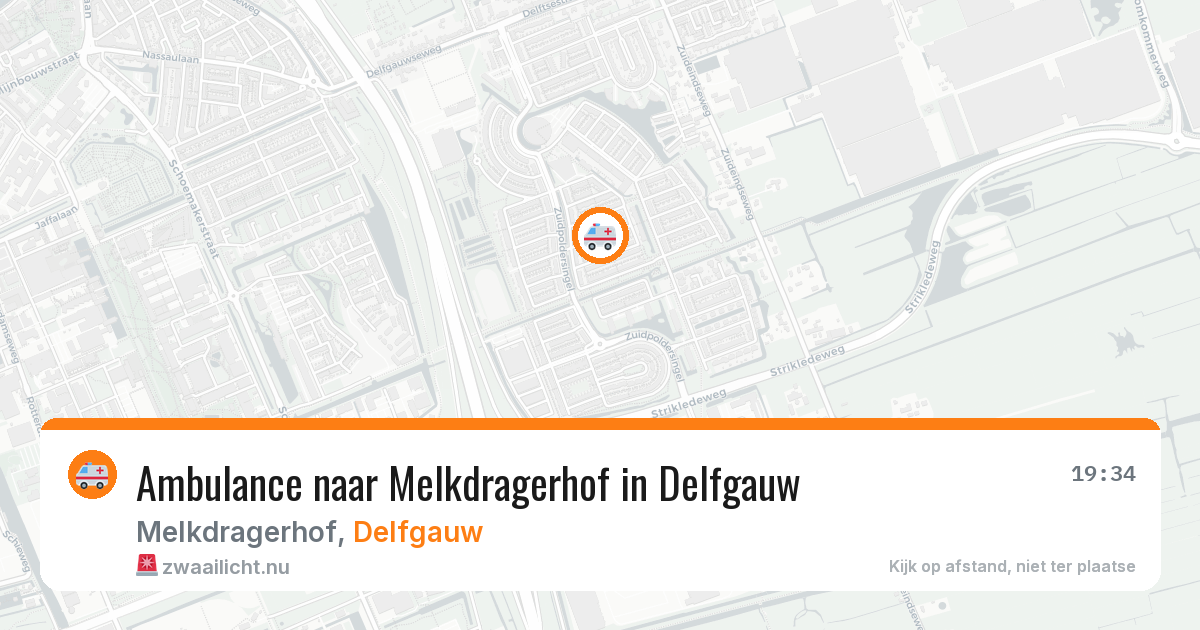 Ambulance naar Melkdragerhof in Delfgauw — 20 mrt 2026