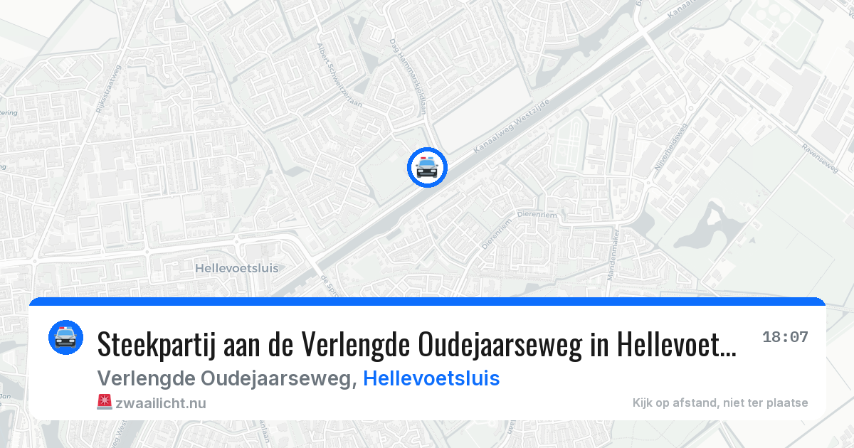 Steekpartij aan de Verlengde Oudejaarseweg in Hellevoetsluis — 19 mei 2026