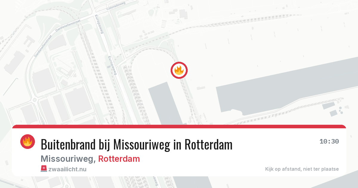 Buitenbrand bij Missouriweg in Rotterdam — 18 jul 2026