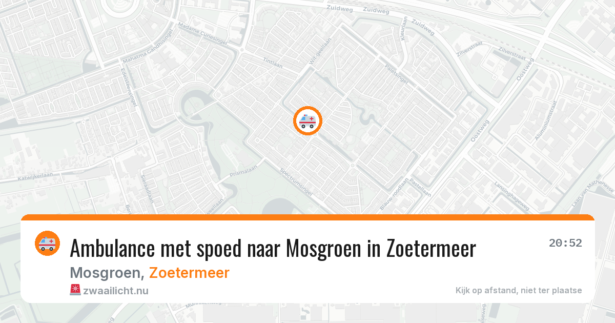Ambulance met spoed naar Mosgroen in Zoetermeer — 5 jun 2026