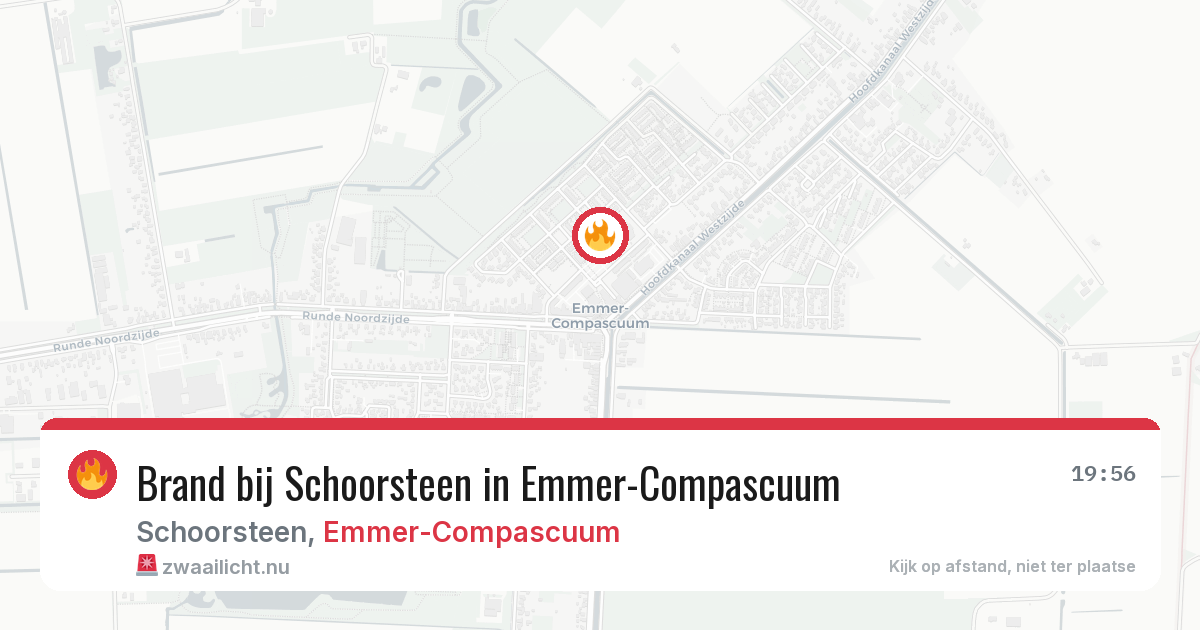 Brand bij Schoorsteen in Emmer-Compascuum — 12 mrt 2026