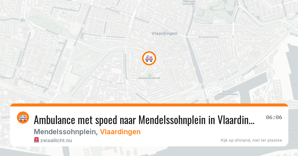 Ambulance met spoed naar Mendelssohnplein in Vlaardingen — 24 jul 2026