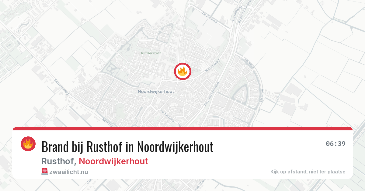 Brand bij Rusthof in Noordwijkerhout — 27 apr 2026