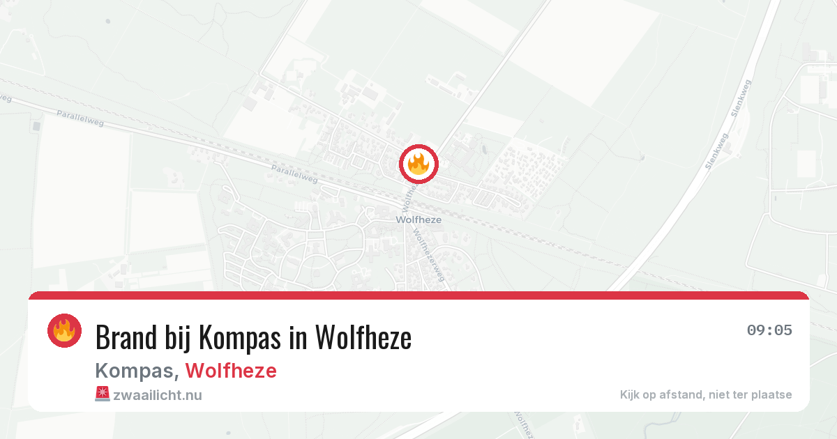 Brand bij Kompas in Wolfheze — 19 feb 2026