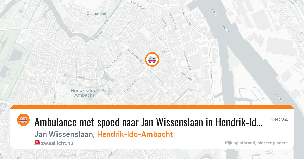 Ambulance met spoed naar Jan Wissenslaan in Hendrik-Ido-Ambacht — 3 mei 2026