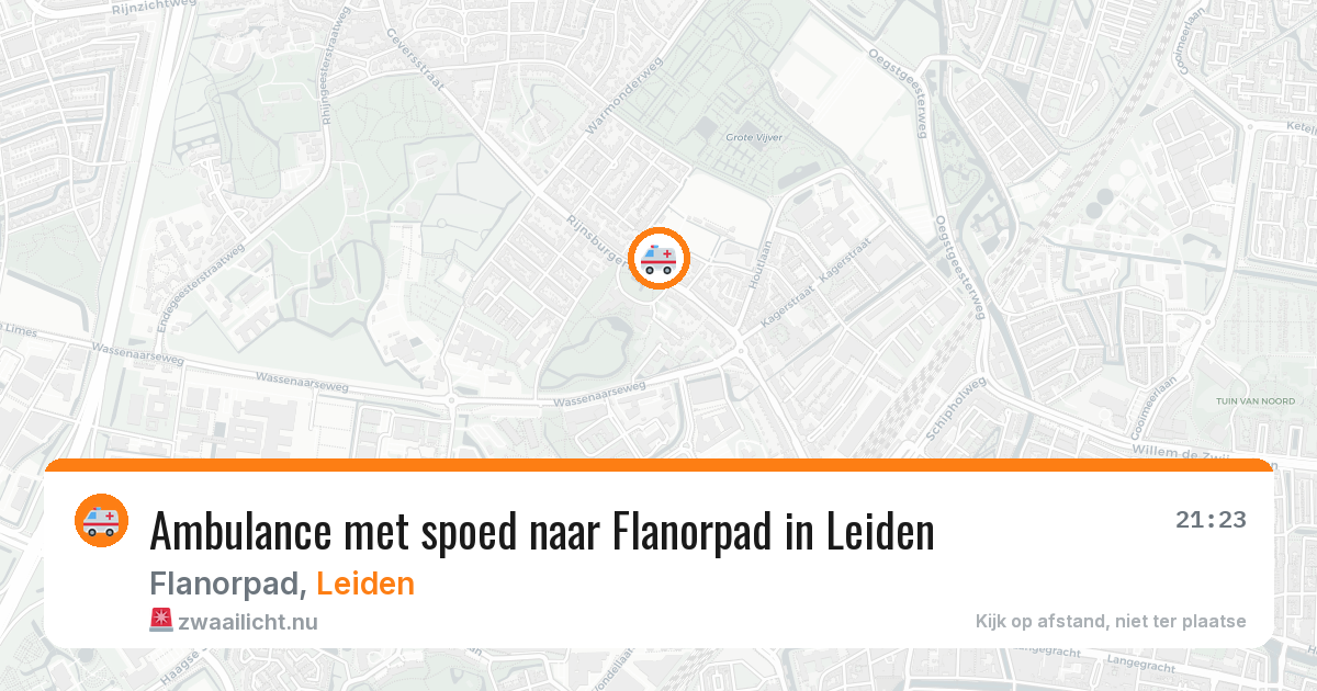 Ambulance met spoed naar Flanorpad in Leiden — 23 jul 2026