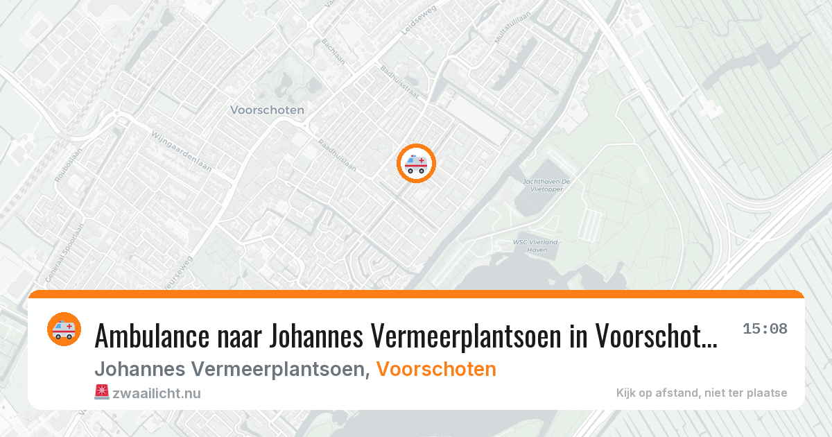 Ambulance naar Johannes Vermeerplantsoen in Voorschoten — 20 jul 2026