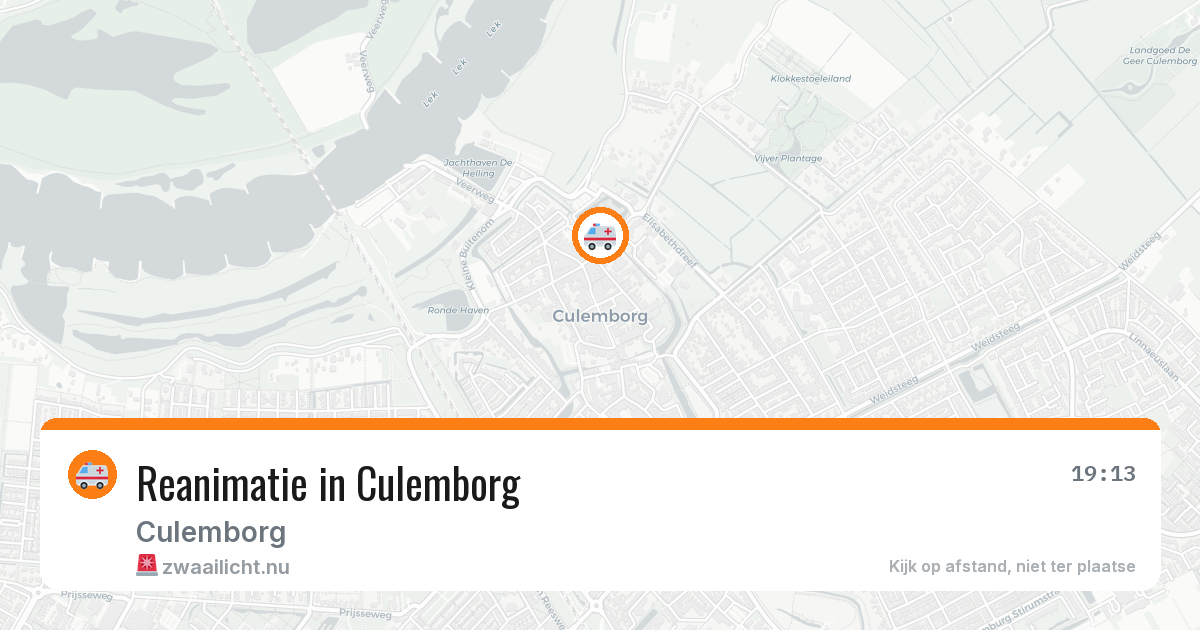 Reanimatie in Culemborg — 21 mrt 2026