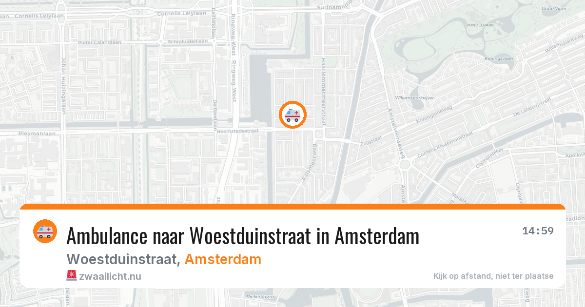 Ambulance naar Woestduinstraat in Amsterdam — 21 jul 2026