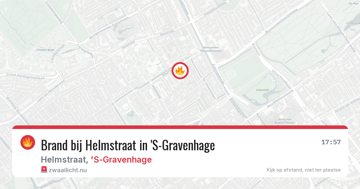 Brand bij Helmstraat in 'S-Gravenhage — 4 apr 2026