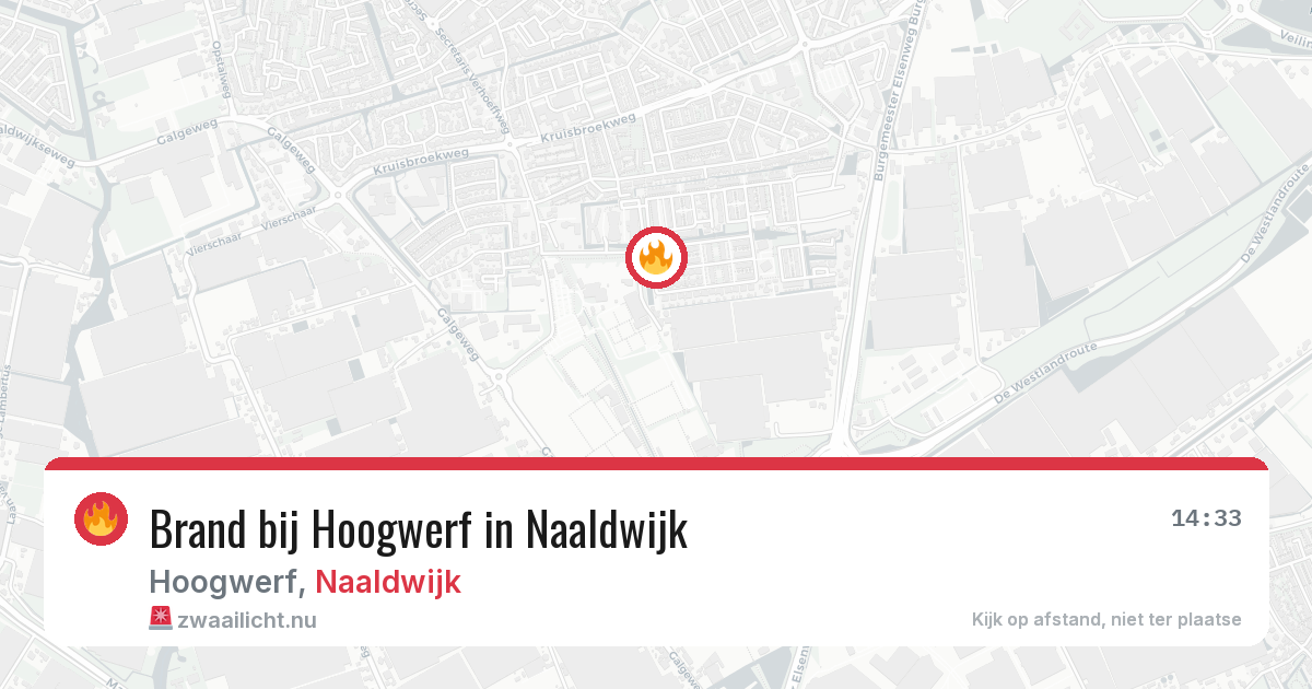 Brand bij Hoogwerf in Naaldwijk — 23 apr 2026