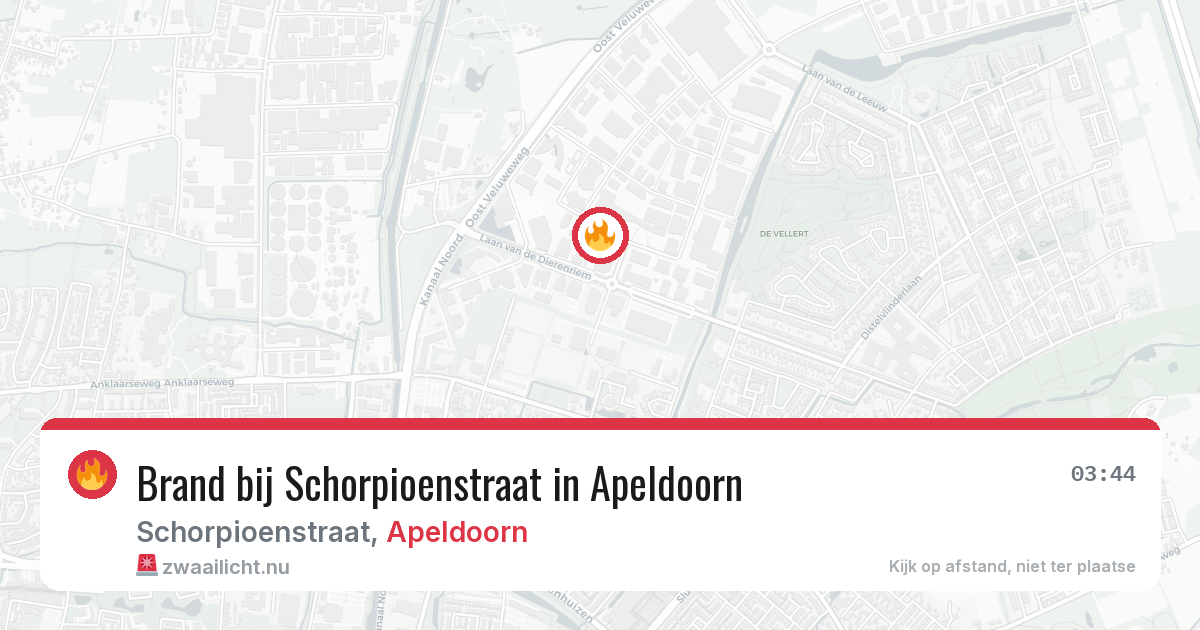 Brand bij Schorpioenstraat in Apeldoorn — 28 jun 2026