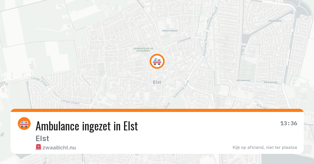 Ambulance ingezet in Elst — 21 jul 2026