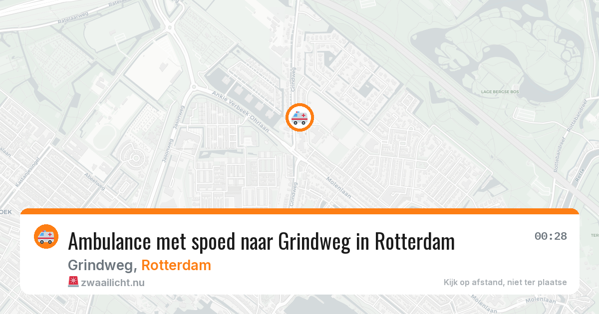 Ambulance met spoed naar Grindweg in Rotterdam — 6 jun 2026
