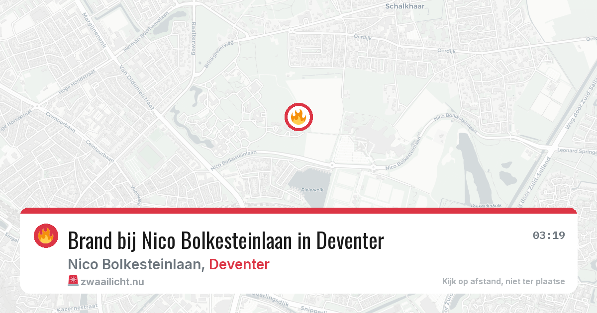 Brand bij Nico Bolkesteinlaan in Deventer — 22 jul 2026