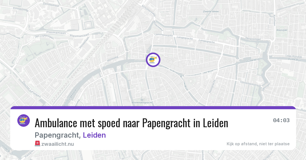 Ambulance met spoed naar Papengracht in Leiden — 18 jan 2026