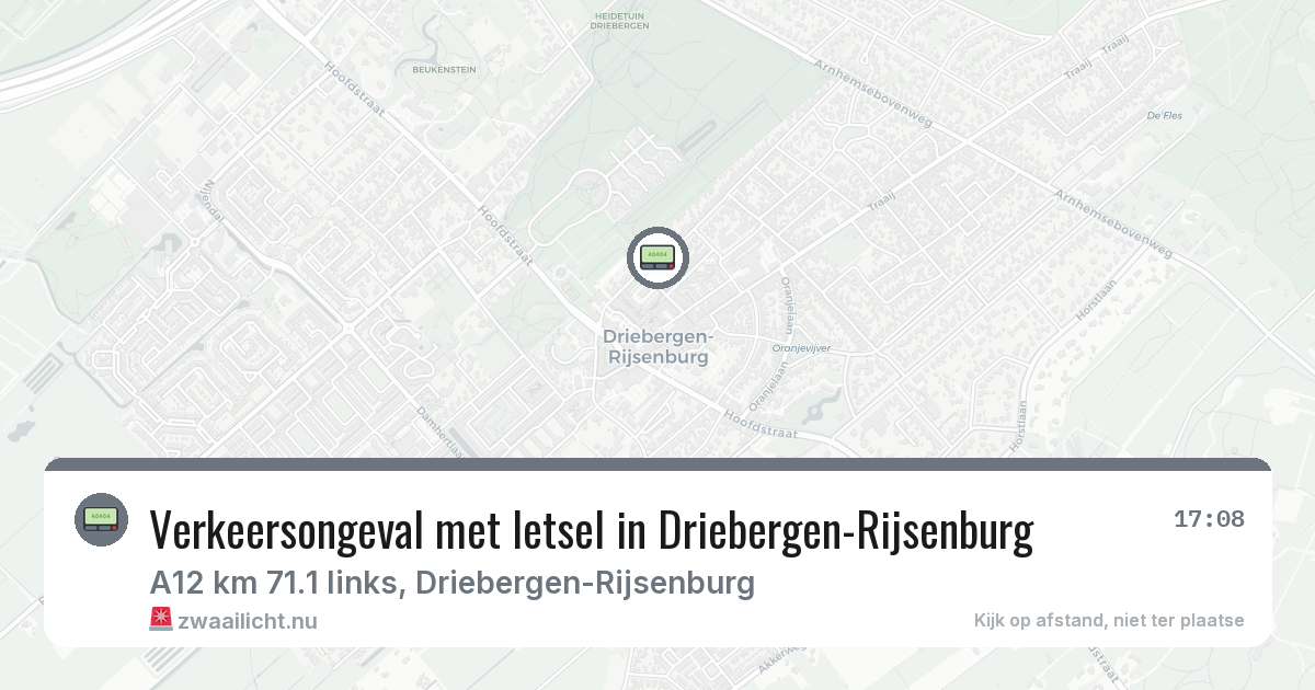 Verkeersongeval met letsel in Driebergen-Rijsenburg — 13 mei 2026