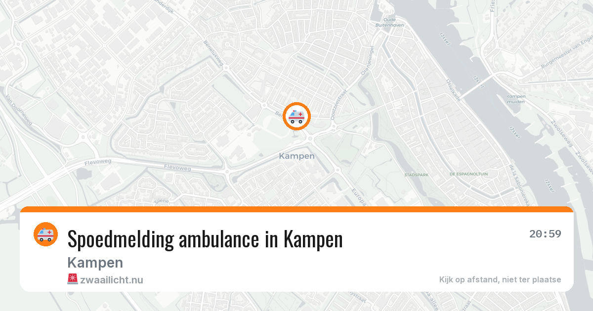 Spoedmelding ambulance in Kampen — 21 apr 2026