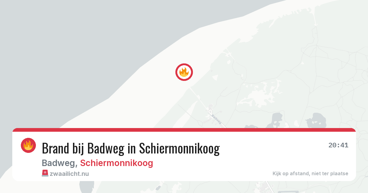 Brand bij Badweg in Schiermonnikoog — 14 jul 2026