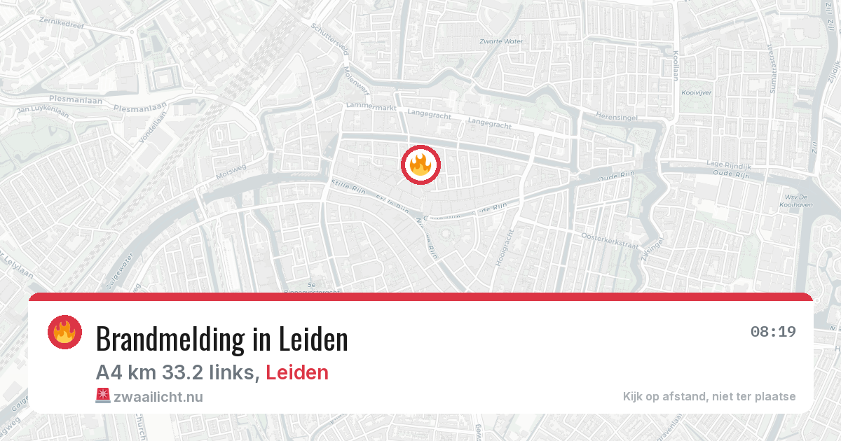 Brandmelding in Leiden — 22 jul 2026