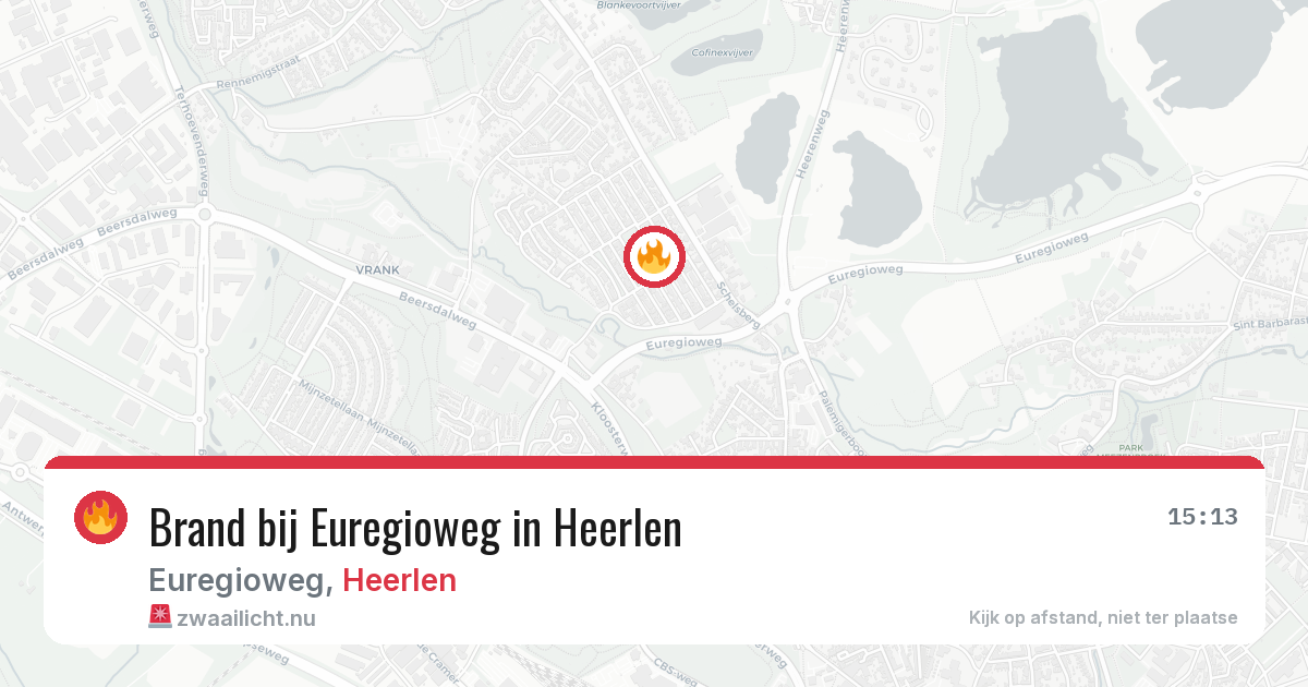 Brand bij Euregioweg in Heerlen — 17 jul 2026
