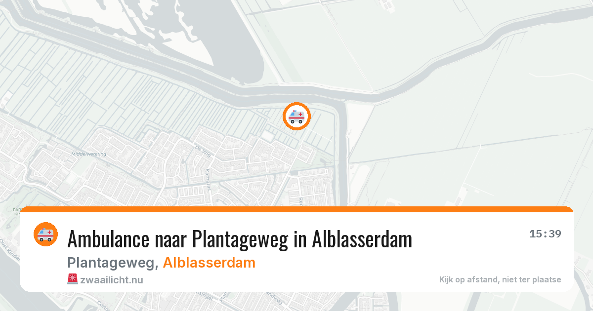 Ambulance naar Plantageweg in Alblasserdam — 12 jul 2026