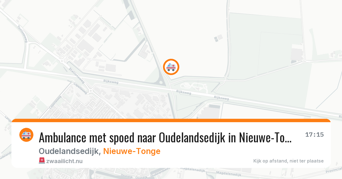 Ambulance met spoed naar Oudelandsedijk in Nieuwe-Tonge — 11 mrt 2026