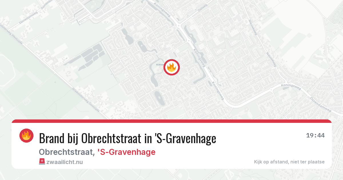 Brand bij Obrechtstraat in 'S-Gravenhage — 28 mrt 2026