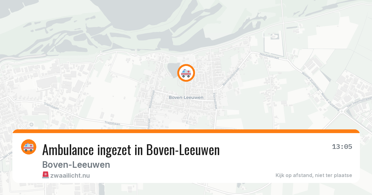 Ambulance ingezet in Boven-Leeuwen — 6 jun 2026