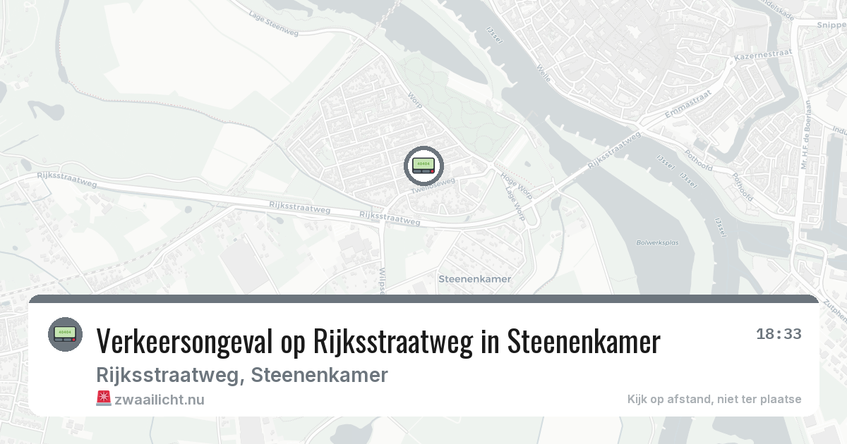 Verkeersongeval op Rijksstraatweg in Steenenkamer — 10 jun 2026