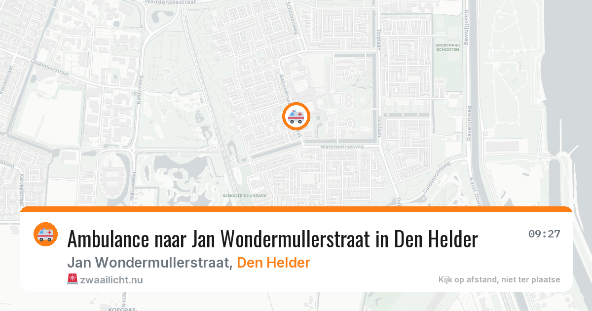 Ambulance naar Jan Wondermullerstraat in Den Helder — 21 jul 2026