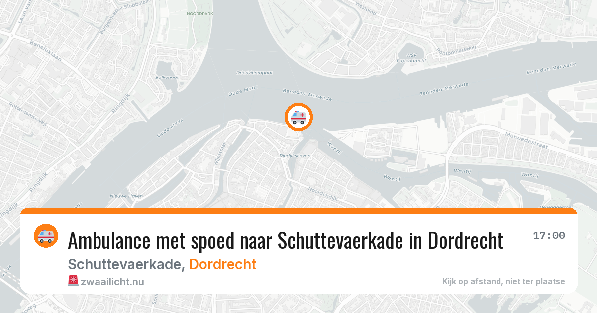 Ambulance met spoed naar Schuttevaerkade in Dordrecht — 17 mrt 2026