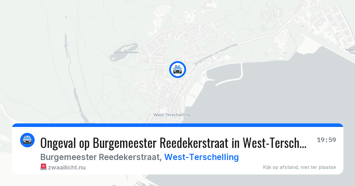 Ongeval op Burgemeester Reedekerstraat in West-Terschelling — 18 jul 2026