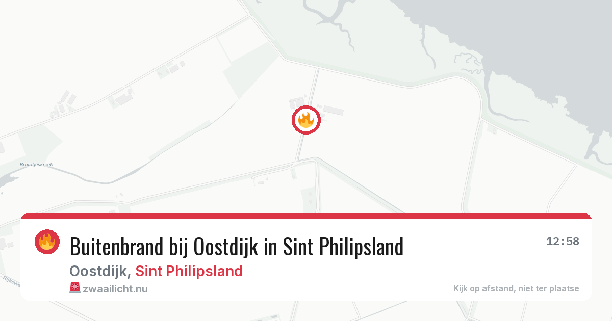 Buitenbrand bij Oostdijk in Sint Philipsland — 15 jul 2026