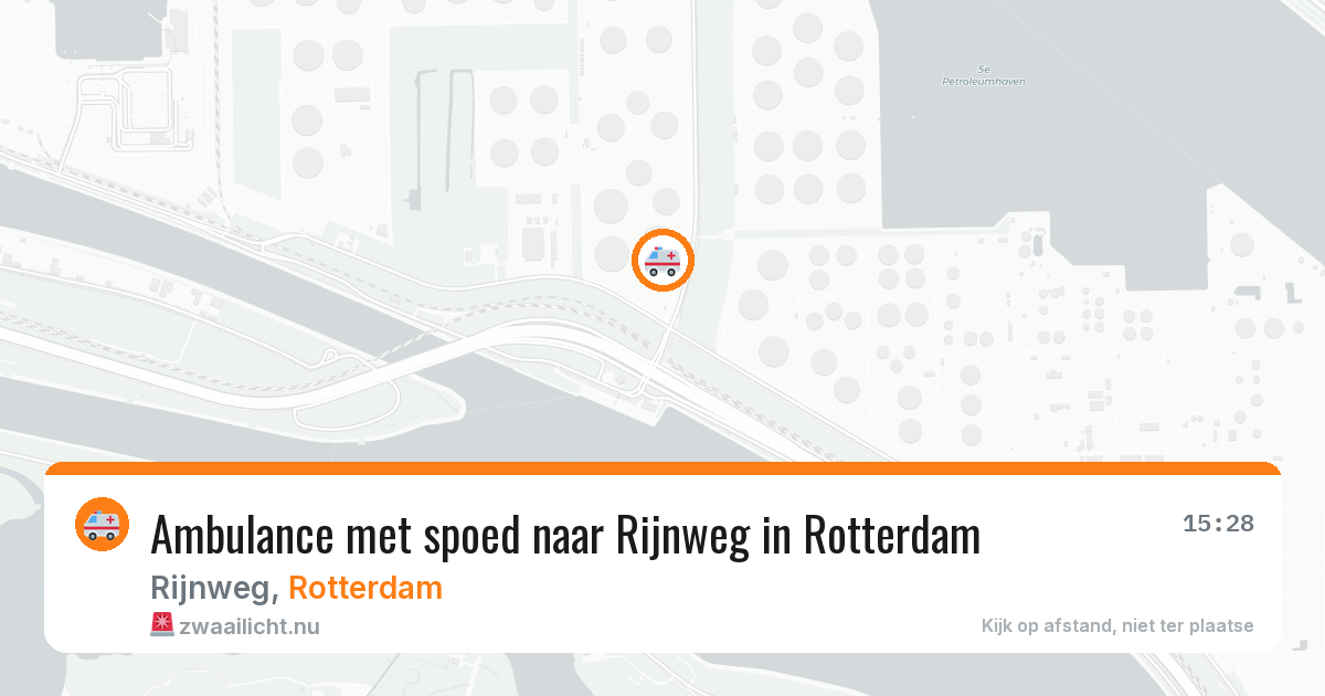 Ambulance met spoed naar Rijnweg in Rotterdam — 21 jul 2026